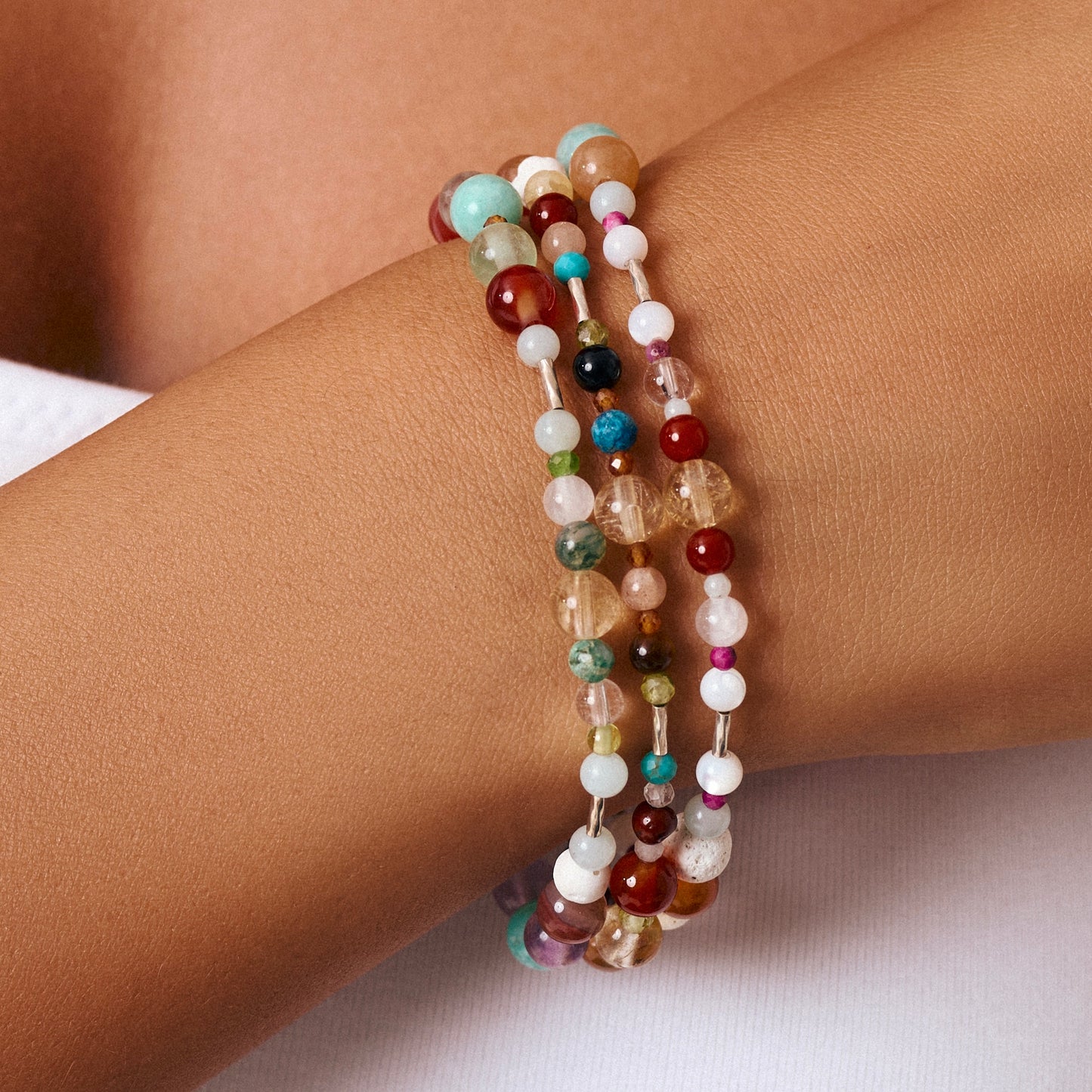DRIVE BRACELET | STERLING SILVER & STONE BEAD BRACELET FOR DETERMINED MOMENTS