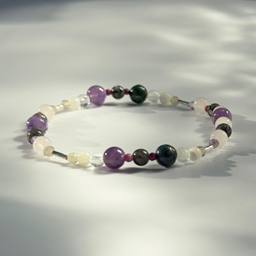TENDERNESS BRACELET | STERLING SILVER & STONE BEAD BRACELET FOR ACCCEPTANCE