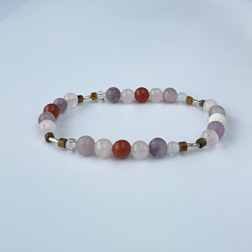 DEVOTION BRACELET | STERLING SILVER & STONE BEAD BRACELET FOR CONNECTION