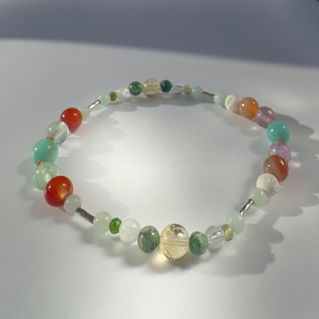 DISCIPLINE BRACELET | STERLING SILVER & STONE BEAD BRACELET FOR DETERMINED MOMENTS