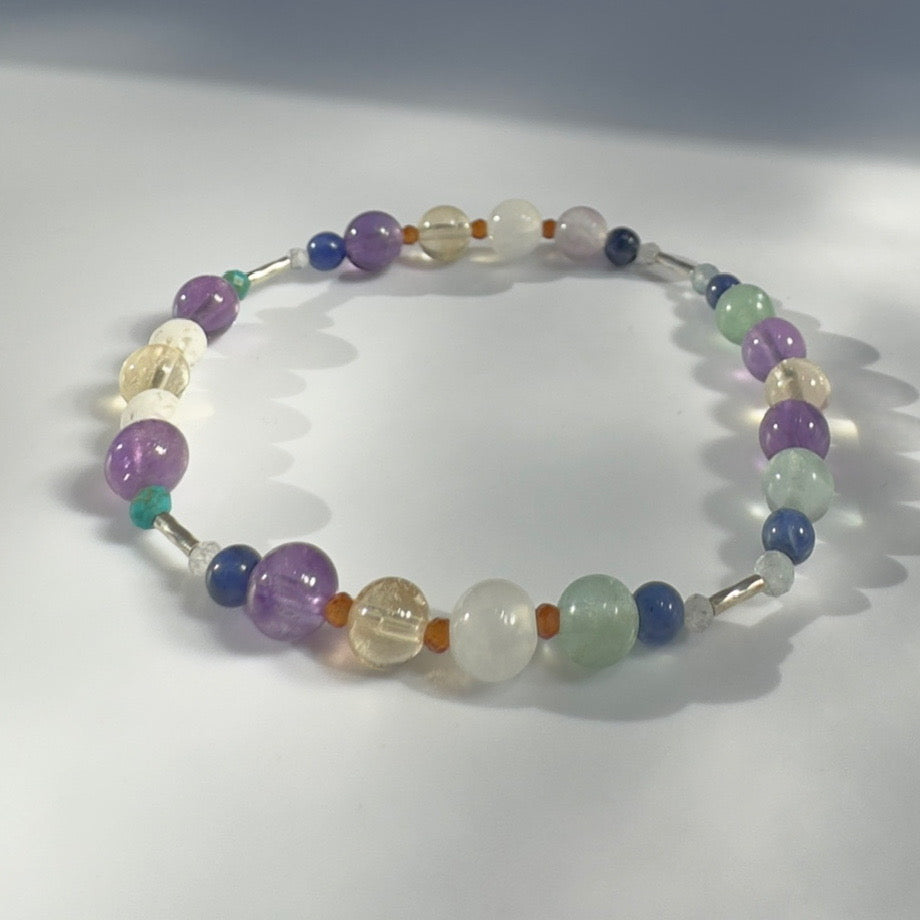 FOCUS BRACELET | STERLING SILVER & STONE BEAD BRACELET FOR DETERMINED MOMENTS