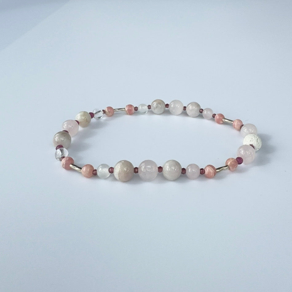 CHERISH BRACELET | STERLING SILVER & STONE BEAD BRACELET FOR CONNECTION