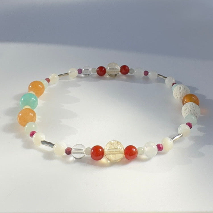 REST BRACELET | STERLING SILVER & STONE BEAD BRACELET FOR ACCEPTANCE