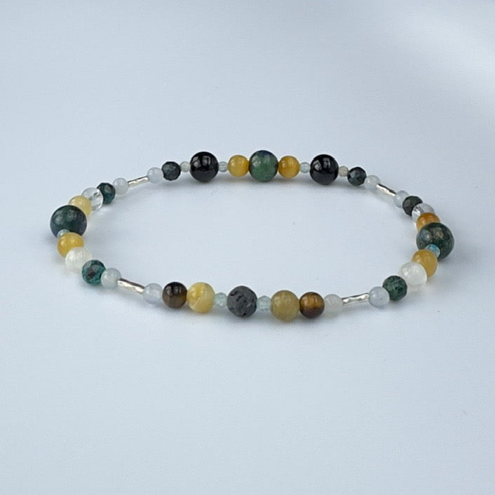 DEFINED BRACELET | STERLING SILVER & STONE BEAD BRACELET FOR ASSURED MOMENTS