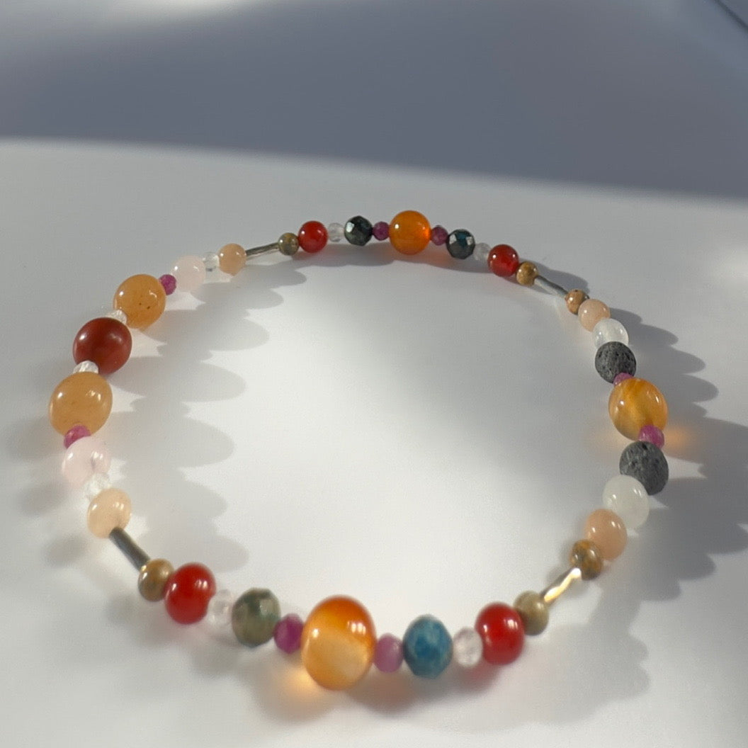 MOMENTUM BRACELET | STERLING SILVER & STONE BEAD BRACELET FOR DETERMINED MOMENTS