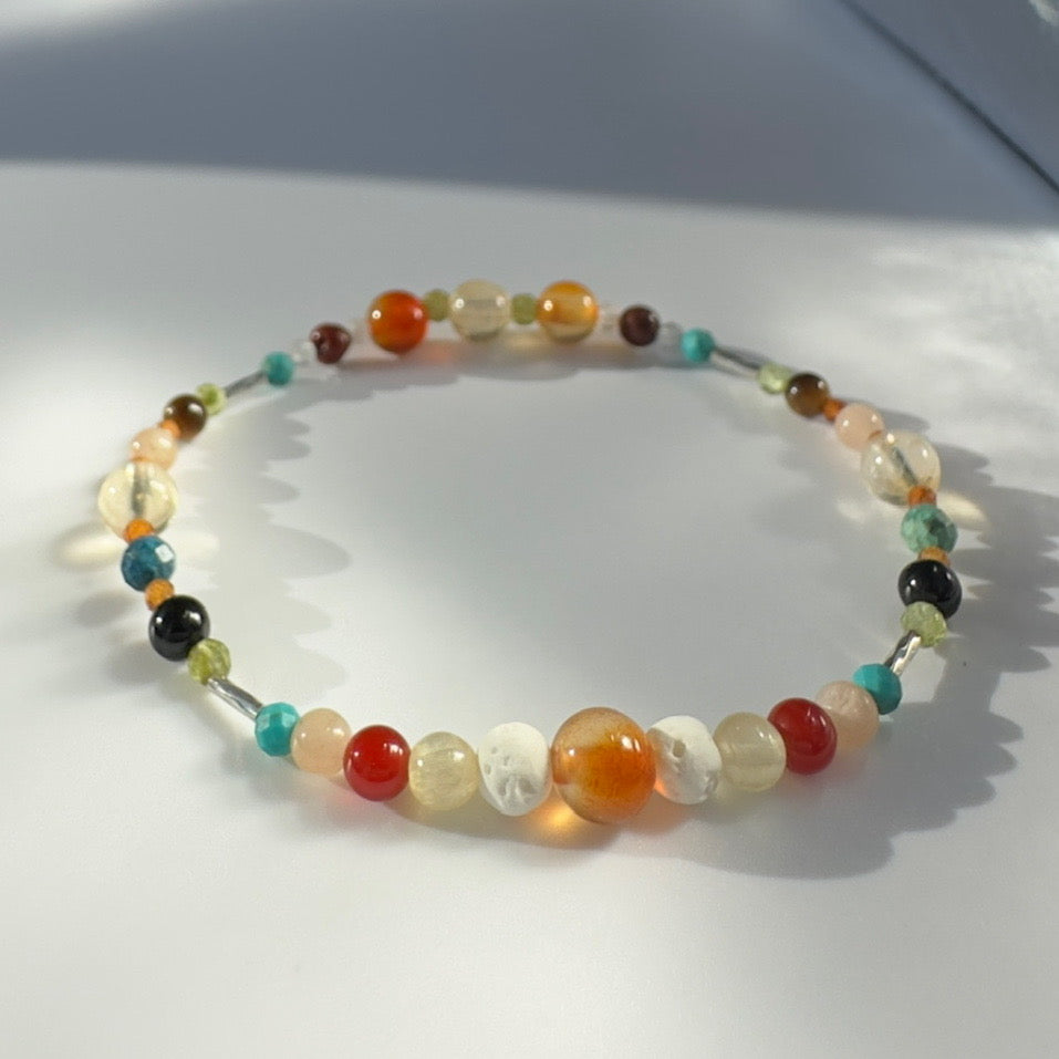 DRIVE BRACELET | STERLING SILVER & STONE BEAD BRACELET FOR DETERMINED MOMENTS