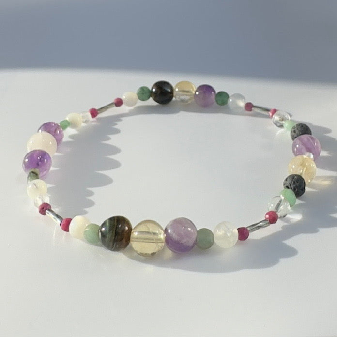 COMFORT BRACELET | STERLING SILVER & STONE BEAD BRACELET FOR ACCEPTANCE