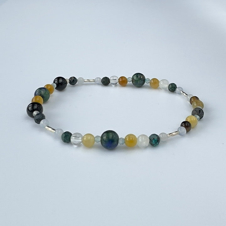 DEFINED BRACELET | STERLING SILVER & STONE BEAD BRACELET FOR ASSURED MOMENTS
