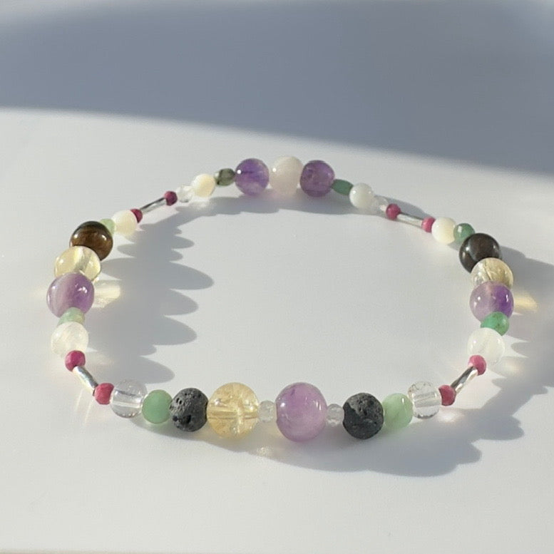 COMFORT BRACELET | STERLING SILVER & STONE BEAD BRACELET FOR ACCEPTANCE