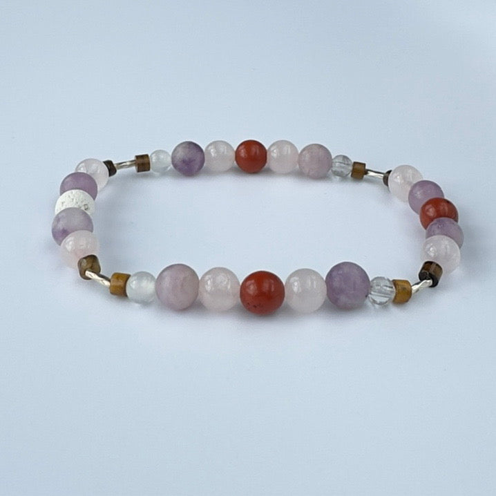 DEVOTION BRACELET | STERLING SILVER & STONE BEAD BRACELET FOR CONNECTION