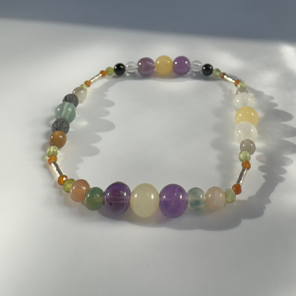STEADFAST BRACELET | STERLING SILVER & STONE BEAD BRACELET FOR DETERMINED MOMENTS