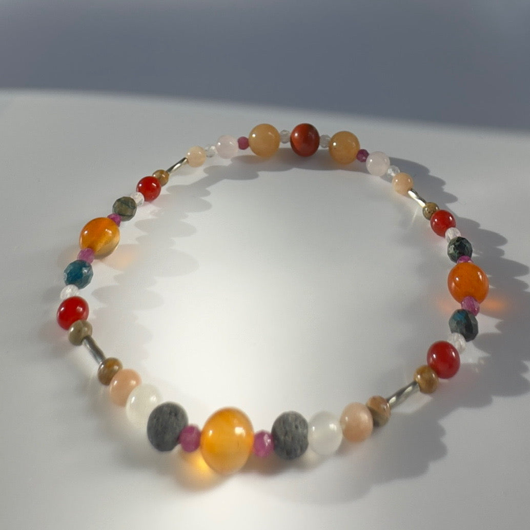 MOMENTUM BRACELET | STERLING SILVER & STONE BEAD BRACELET FOR DETERMINED MOMENTS