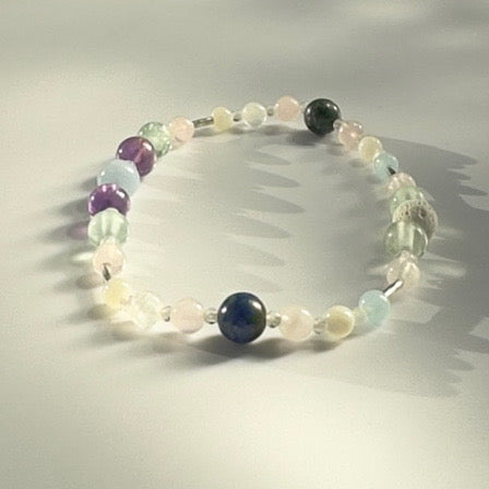 LOOSEN BRACELET | STERLING SILVER & STONE BEAD BRACELET FOR CALM