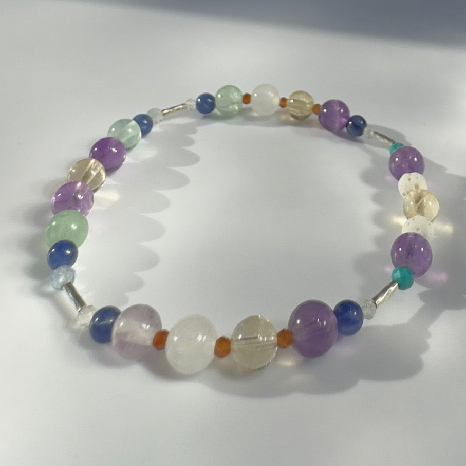 FOCUS BRACELET | STERLING SILVER & STONE BEAD BRACELET FOR DETERMINED MOMENTS