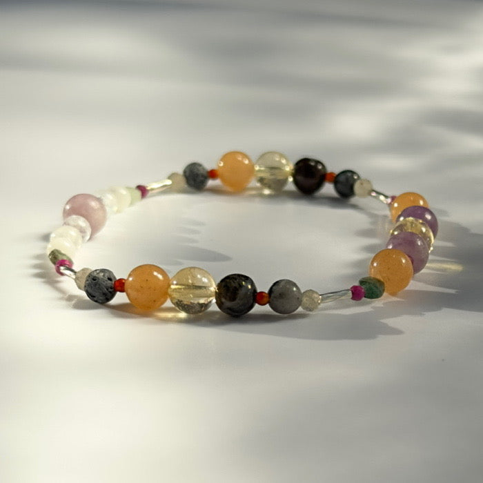 PEACE BRACELET | STERLING SILVER & STONE BEAD BRACELET FOR ACCEPTANCE