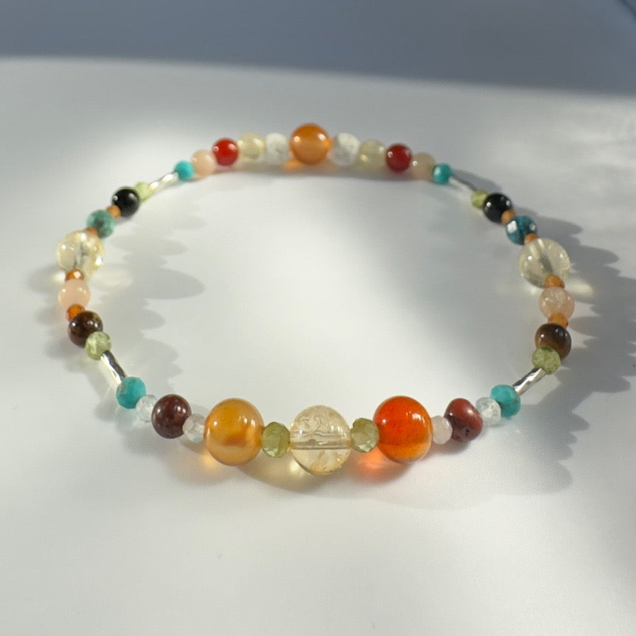 DRIVE BRACELET | STERLING SILVER & STONE BEAD BRACELET FOR DETERMINED MOMENTS