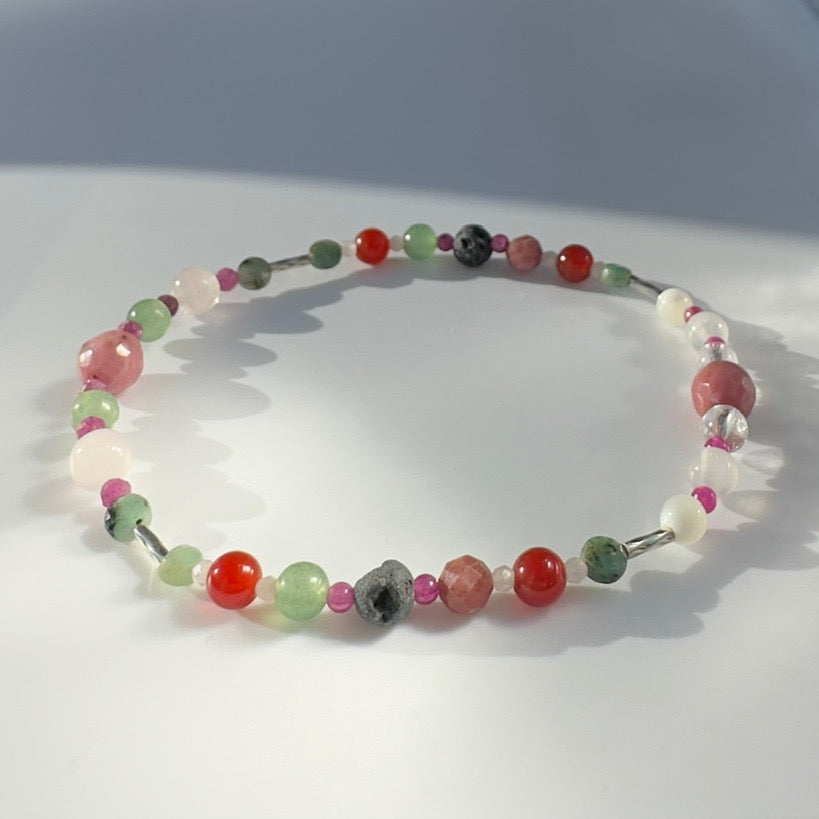 GRACE BRACELET | STERLING SILVER & STONE BEAD BRACELET FOR ACCEPTANCE
