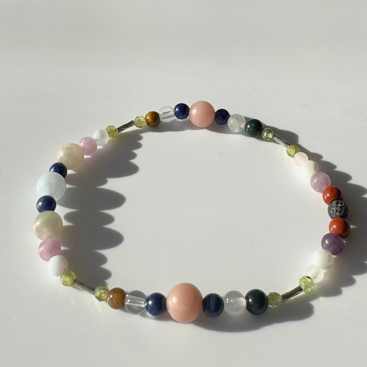 UNWIND BRACELET | STERLING SILVER BEAD & STONE BRACELET FOR PERSPECTIVE