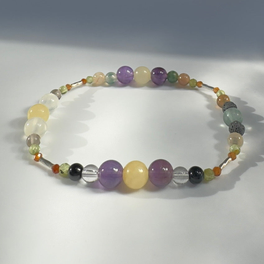 STEADFAST BRACELET | STERLING SILVER & STONE BEAD BRACELET FOR DETERMINED MOMENTS