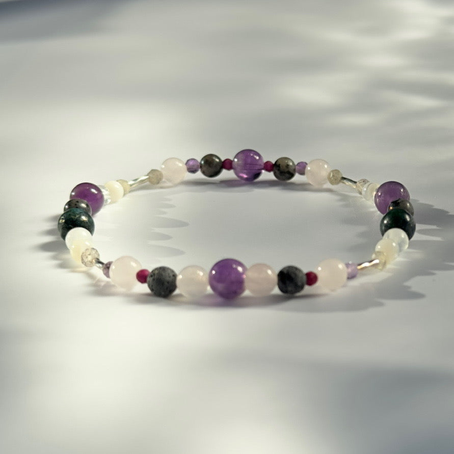 TENDERNESS BRACELET | STERLING SILVER & STONE BEAD BRACELET FOR ACCCEPTANCE