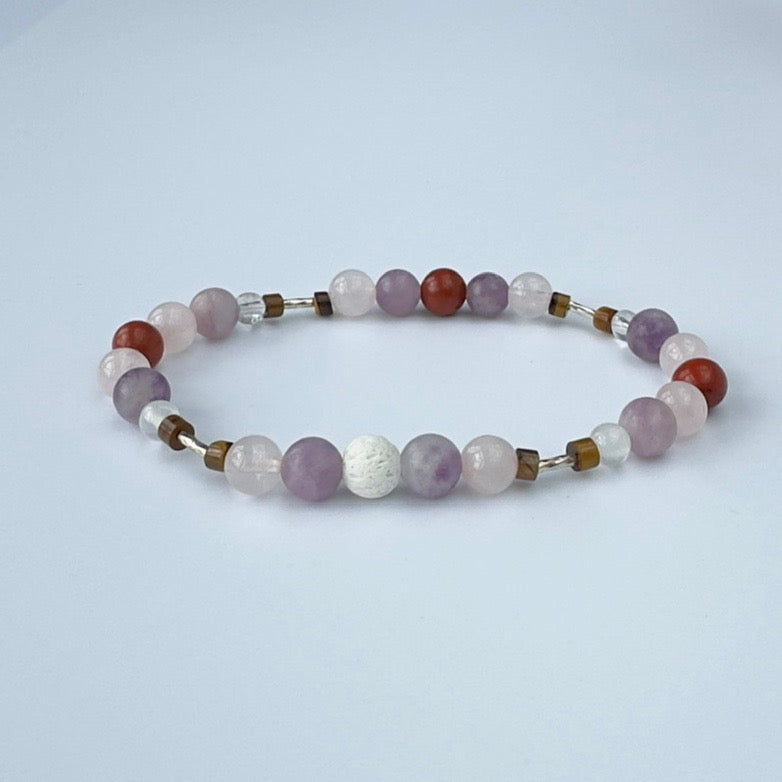 DEVOTION BRACELET | STERLING SILVER & STONE BEAD BRACELET FOR CONNECTION