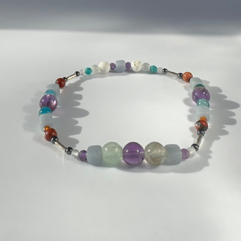 ENDURE BRACELET | STERLING SILVER & STONE BEAD BRACELET FOR DETERMINED MOMENTS