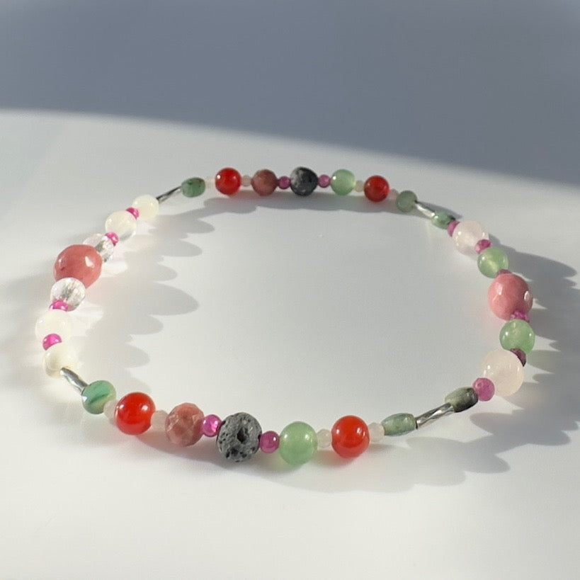 GRACE BRACELET | STERLING SILVER & STONE BEAD BRACELET FOR ACCEPTANCE