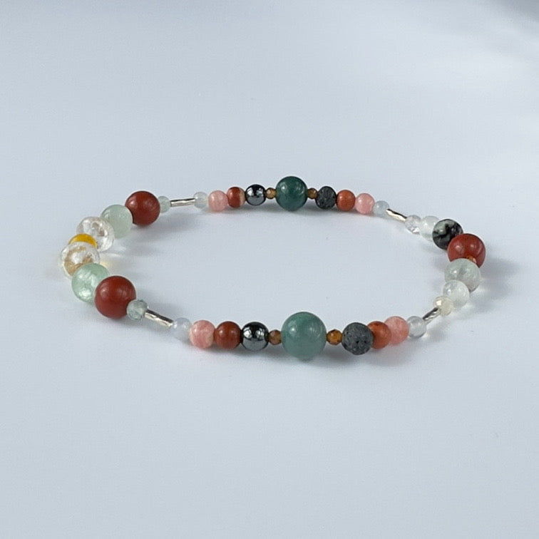 SELF BRACELET | STERLING SILVER & STONE BEAD BRACELET FOR ASSURED MOMENTS