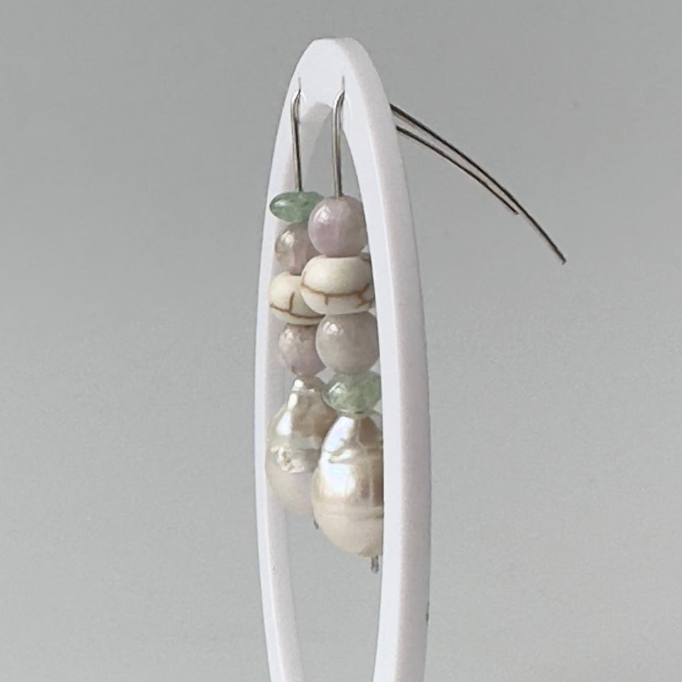GENTLE EARRINGS | STERLING SILVER & STONE EARRINGS FOR CALM