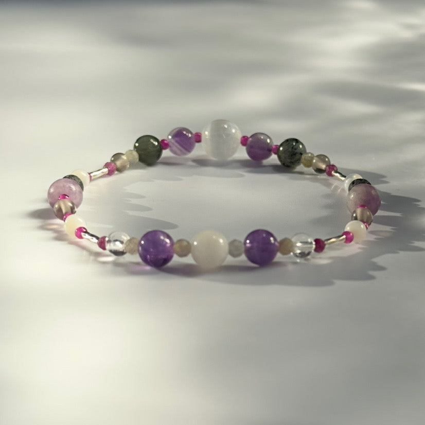 REMEMBER BRACELET | STERLING SILVER & STONE BEAD BRACELET FOR ACCEPTANCE