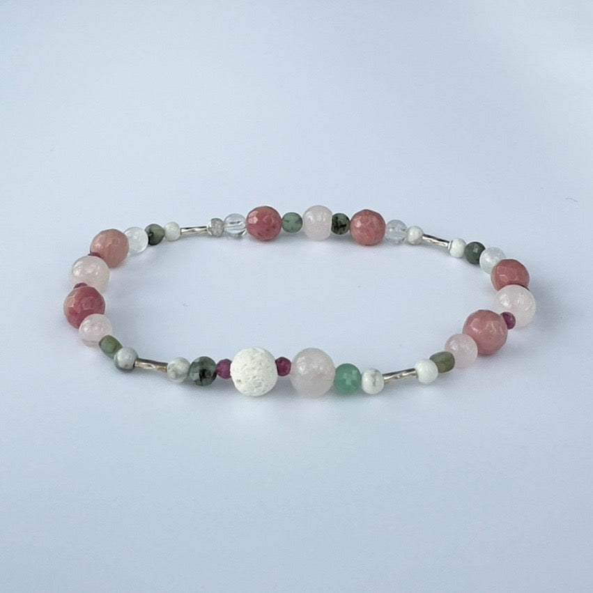 AFFECTION BRACELET | STERLING SILVER & STONE BEAD BRACELET FOR CONNECTION
