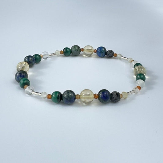 UNION BRACELET | STERLING SILVER & STONE BEAD BRACELET FOR CONNECTION