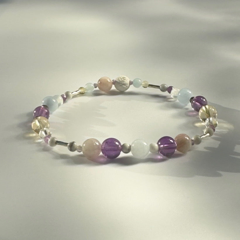 RESTORE BRACELET | STERLING SILVER & STONE BEAD BRACELET FOR CALM