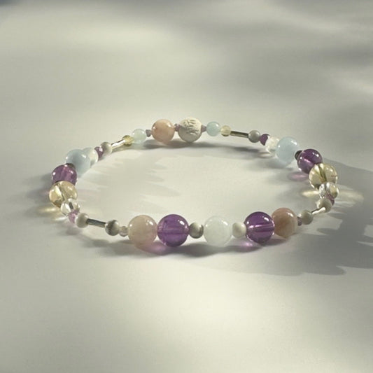 RESTORE BRACELET | STERLING SILVER & STONE BEAD BRACELET FOR CALM