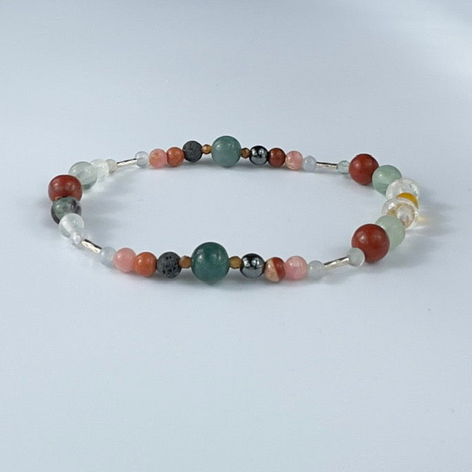 SELF BRACELET | STERLING SILVER & STONE BEAD BRACELET FOR ASSURED MOMENTS