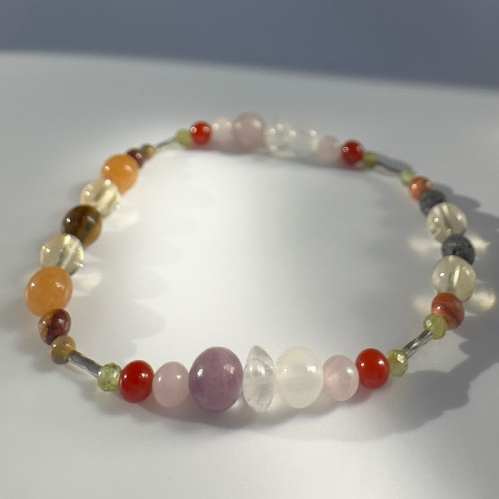 RESOLVE BRACELET | STERLING SILVER & STONE BEAD BRACELET FOR DETERMINED MOMENTS