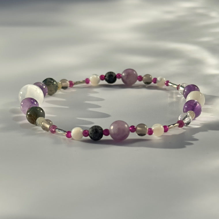 REMEMBER BRACELET | STERLING SILVER & STONE BEAD BRACELET FOR ACCEPTANCE