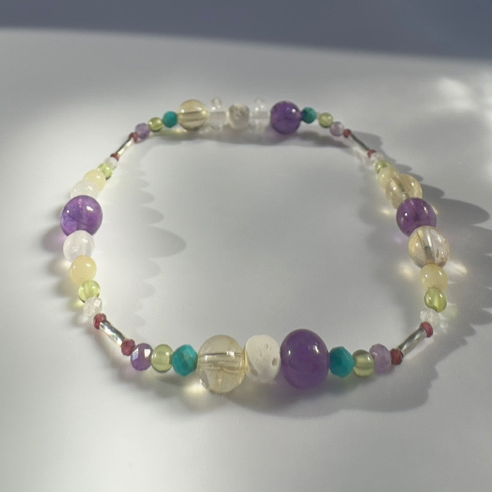 INTENT BRACELET | STERLING SILVER & STONE BEAD BRACELET FOR DETERMINED MOMENTS