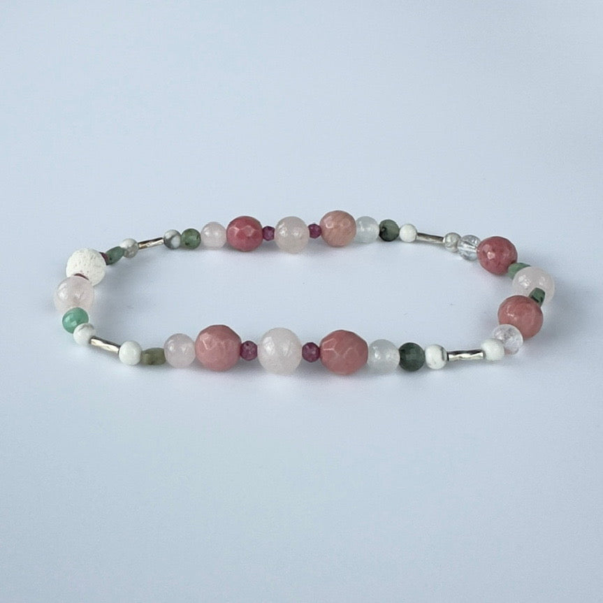 AFFECTION BRACELET | STERLING SILVER & STONE BEAD BRACELET FOR CONNECTION