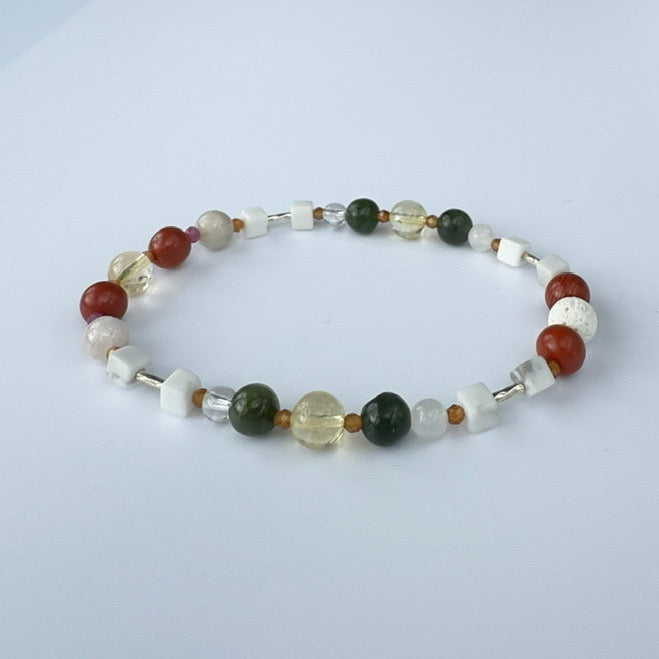 HARMONY BRACELET | STERLING SILVER & STONE BEAD BRACELET FOR CONNECTION