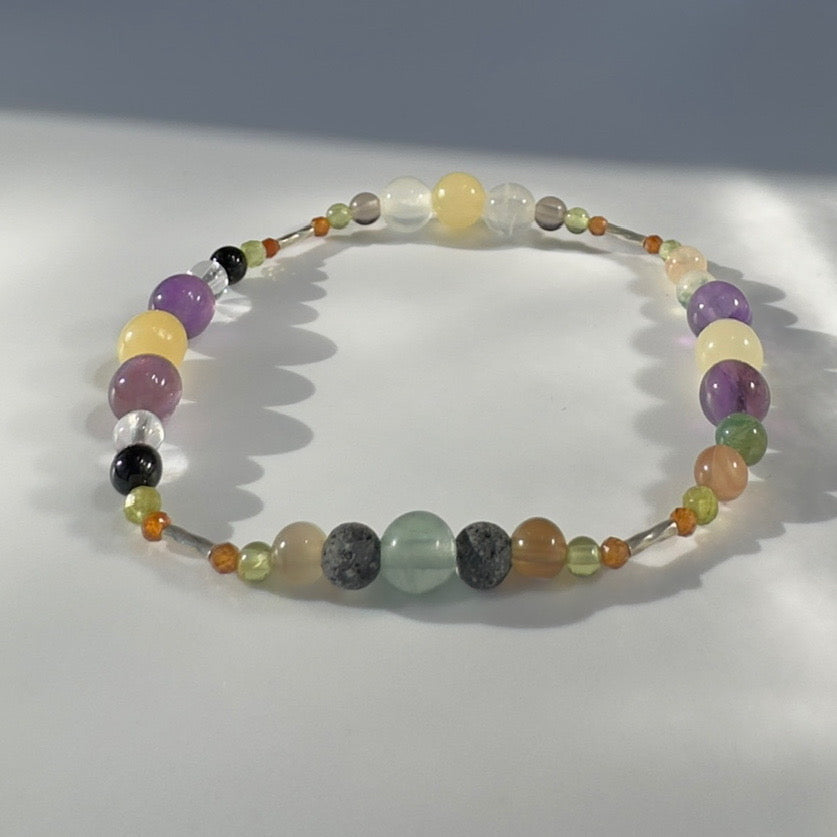 STEADFAST BRACELET | STERLING SILVER & STONE BEAD BRACELET FOR DETERMINED MOMENTS