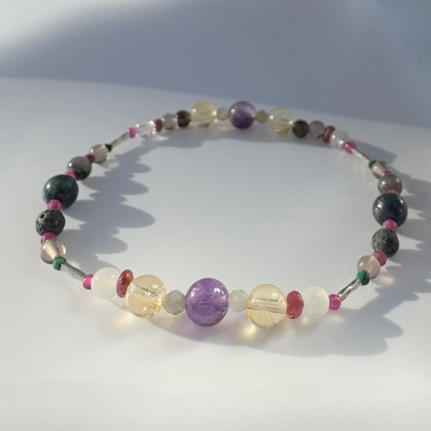 REPOSE BRACELET | STERLING SILVER & STONE BEAD BRACELET FOR ACCEPTANCE