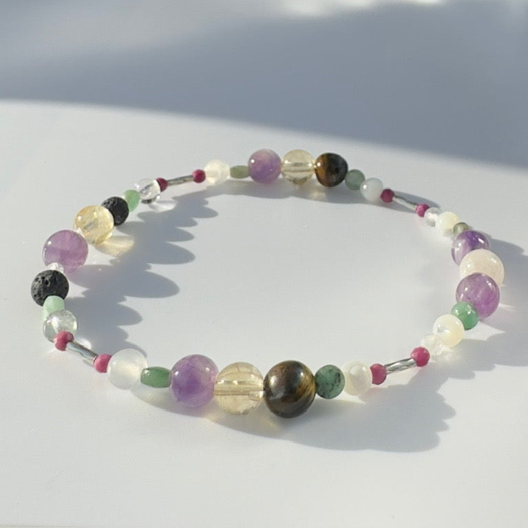 COMFORT BRACELET | STERLING SILVER & STONE BEAD BRACELET FOR ACCEPTANCE