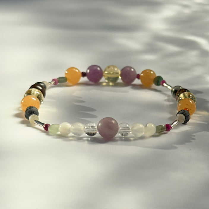 PEACE BRACELET | STERLING SILVER & STONE BEAD BRACELET FOR ACCEPTANCE