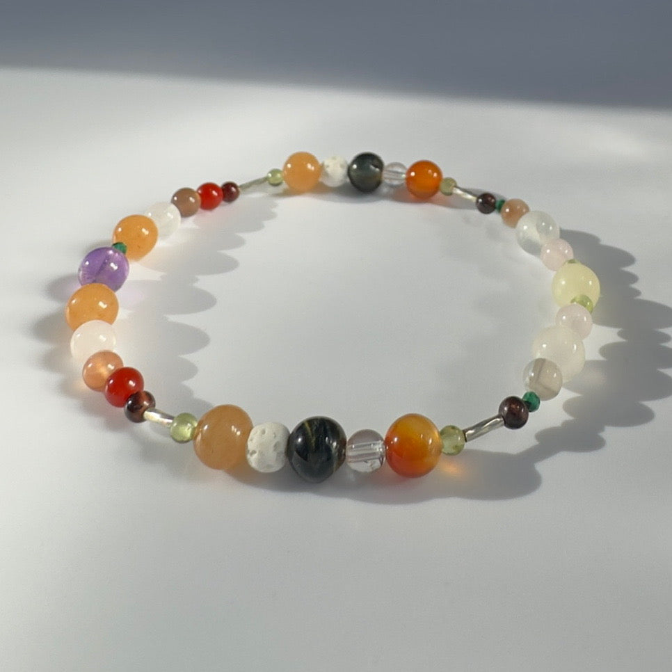 PURPOSE BRACELET | STERLING SILVER & STONE BEAD BRACELET FOR DETERMINED MOMENTS