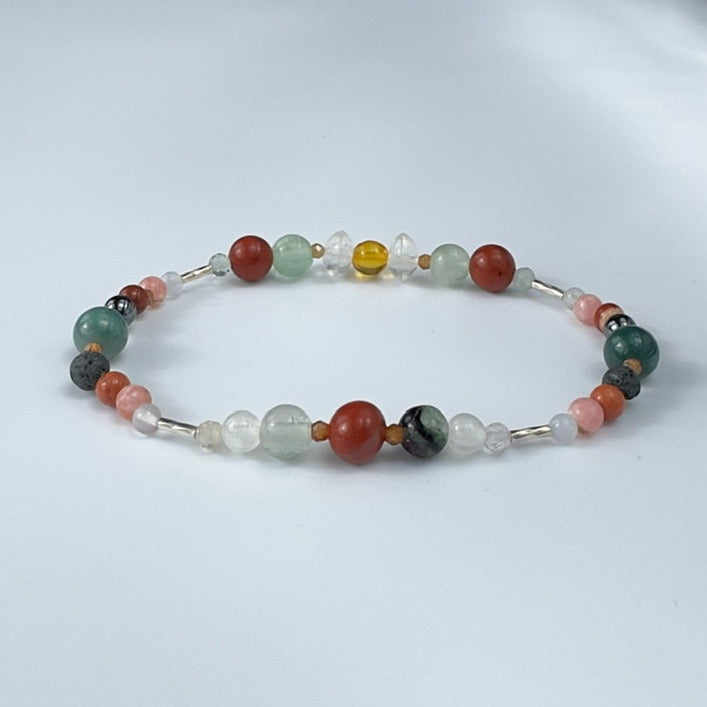 SELF BRACELET | STERLING SILVER & STONE BEAD BRACELET FOR ASSURED MOMENTS