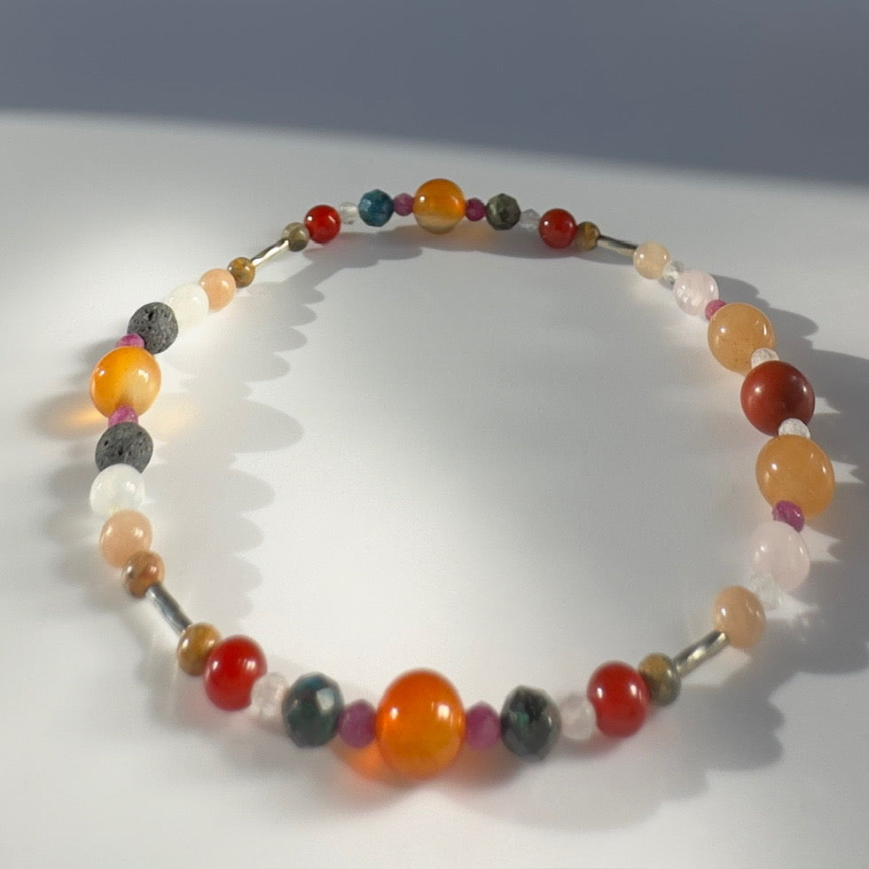 MOMENTUM BRACELET | STERLING SILVER & STONE BEAD BRACELET FOR DETERMINED MOMENTS