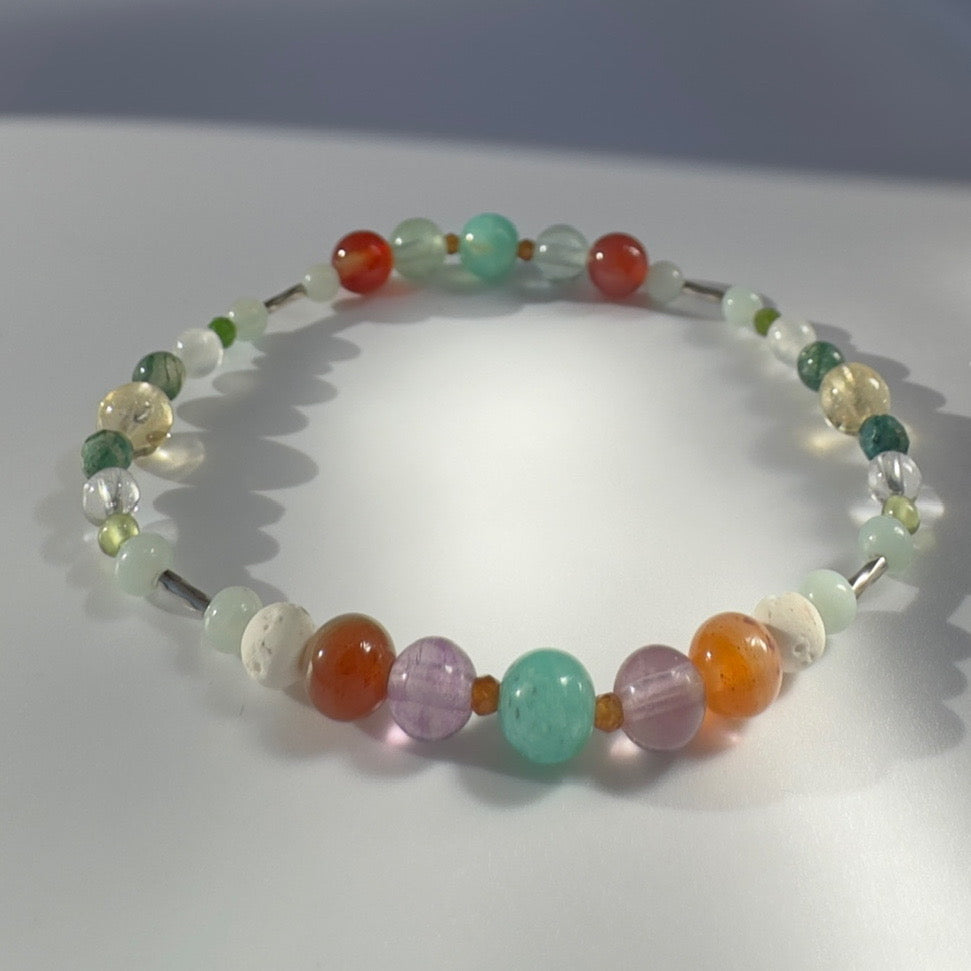 DISCIPLINE BRACELET | STERLING SILVER & STONE BEAD BRACELET FOR DETERMINED MOMENTS