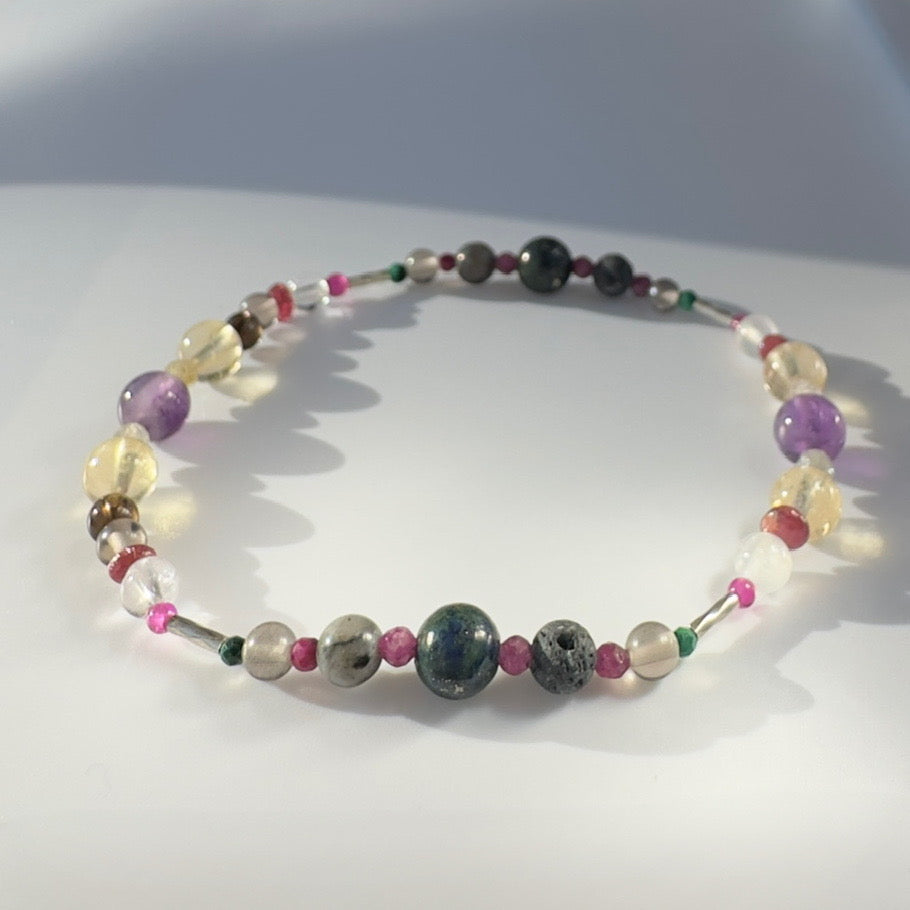 REPOSE BRACELET | STERLING SILVER & STONE BEAD BRACELET FOR ACCEPTANCE