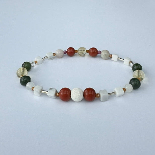 HARMONY BRACELET | STERLING SILVER & STONE BEAD BRACELET FOR CONNECTION